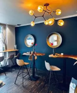 Stilvolle Tische im italienischen Restaurant Zucchero am Marktplatz Lauf